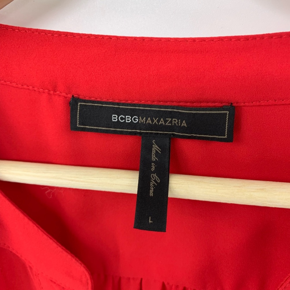 BCBG Maxazria Gena Long Sleeve Tunic Top Pintucks - Picture 5 of 7